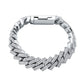12MM PRONG LINK BRACELET - WHITE GOLD