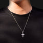 925 DIAMOND CROSS PENDANT - WHITE GOLD