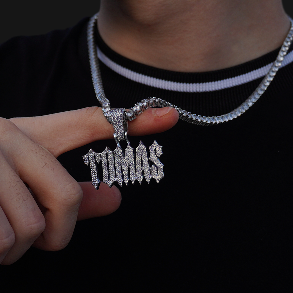 CUSTOM TRAP FONT PENDANT - GOLD